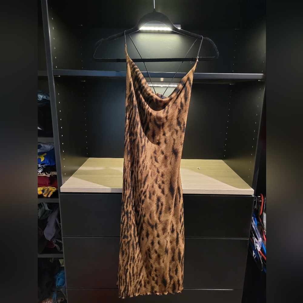 Juniors leopard print dress